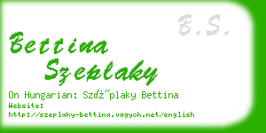 bettina szeplaky business card